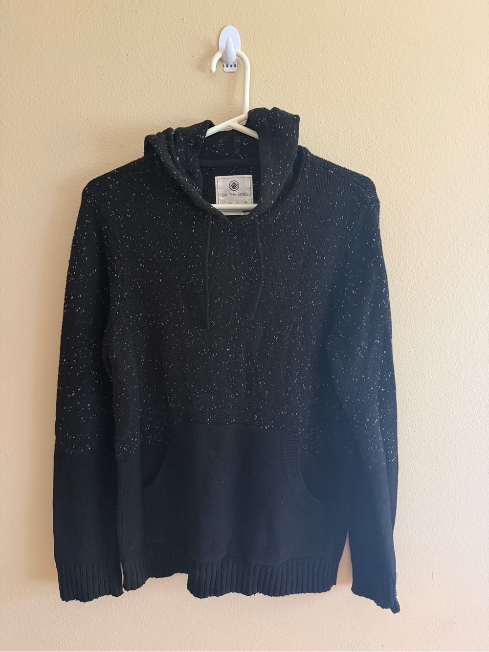 on the byas Black Speckled Crewneck Hoodie Sweater